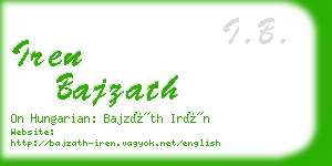 iren bajzath business card